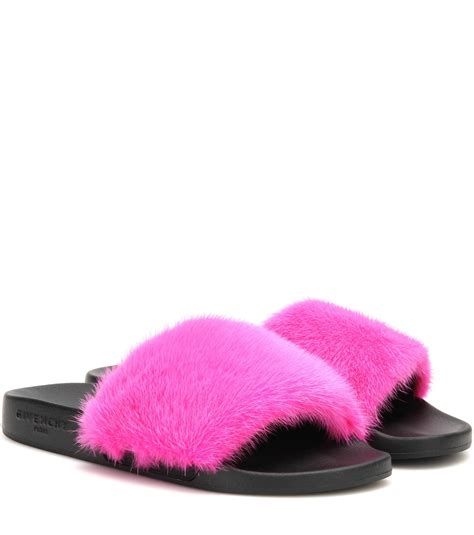 givenchy slides fur|givenchy slides for women.